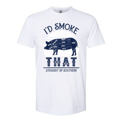 Id Smoke That Straight Up Southern Pig Vintage Softstyle CVC T-Shirt