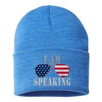 IM Speaking That Says I Am Speaking Vote Rights Protest Gift Sustainable Knit Beanie