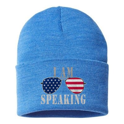 IM Speaking That Says I Am Speaking Vote Rights Protest Gift Sustainable Knit Beanie