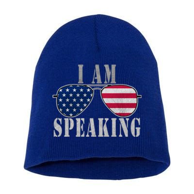 IM Speaking That Says I Am Speaking Vote Rights Protest Gift Short Acrylic Beanie