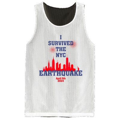 I Survived The Nyc Earthquake April 5th 2024 Mesh Reversible Basketball Jersey Tank