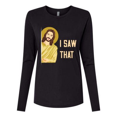 I Saw That Funny Jesus Meme Womens Cotton Relaxed Long Sleeve T-Shirt