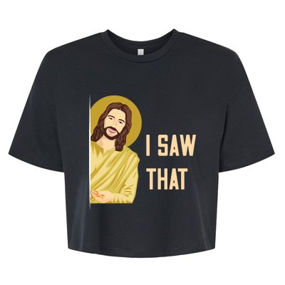 I Saw That Funny Jesus Meme Bella+Canvas Jersey Crop Tee