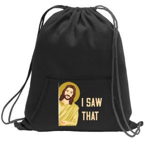 I Saw That Funny Jesus Meme Sweatshirt Cinch Pack Bag