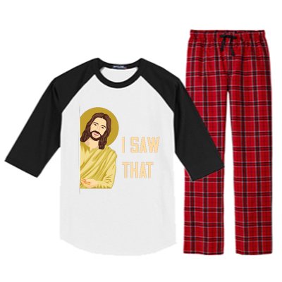 I Saw That Funny Jesus Meme Raglan Sleeve Pajama Set