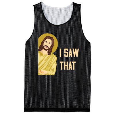 I Saw That Funny Jesus Meme Mesh Reversible Basketball Jersey Tank