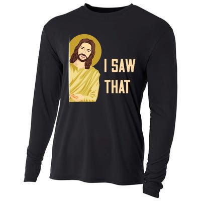 I Saw That Funny Jesus Meme Cooling Performance Long Sleeve Crew