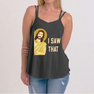 I Saw That Funny Jesus Meme Women's Strappy Tank