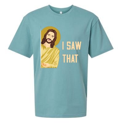 I Saw That Funny Jesus Meme Sueded Cloud Jersey T-Shirt