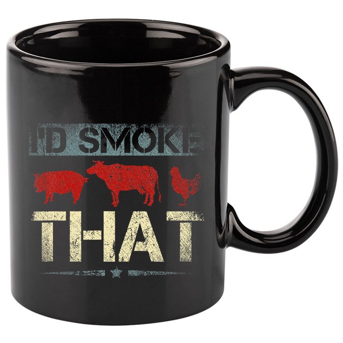 Id Smoke That Barbecue 11oz C Handle Ceramic Mug