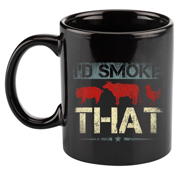 Id Smoke That Barbecue 11oz C Handle Ceramic Mug