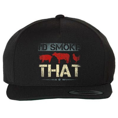 Id Smoke That Barbecue Wool Snapback Cap