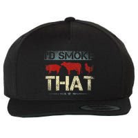 Id Smoke That Barbecue Wool Snapback Cap