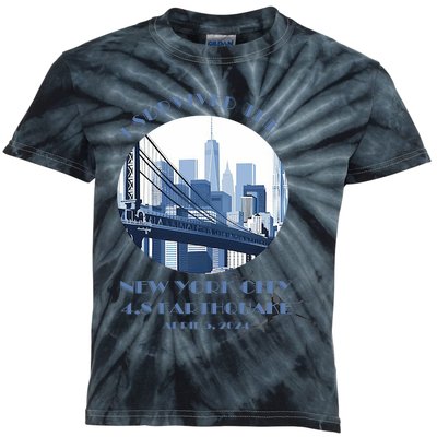 I Survived The New York Earthquake Survivor April 5 2024 Kids Tie-Dye T-Shirt