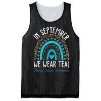 In Sep Tember We Wear Teal Ovarian Cancer Awareness Month Mesh Reversible Basketball Jersey Tank