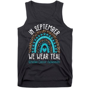 In Sep Tember We Wear Teal Ovarian Cancer Awareness Month Tank Top