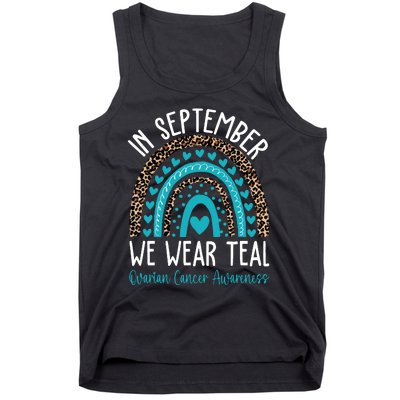 In Sep Tember We Wear Teal Ovarian Cancer Awareness Month Tank Top