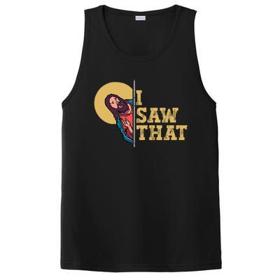 I Saw That Jesus Funny Christian Design Easter PosiCharge Competitor Tank