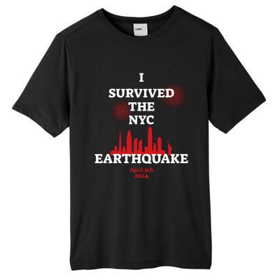 I Survived The Nyc Earthquake 5th April 2024 Tall Fusion ChromaSoft Performance T-Shirt