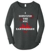 I Survived The Nyc Earthquake 5th April 2024 Women's Perfect Tri Tunic Long Sleeve Shirt