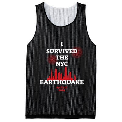 I Survived The Nyc Earthquake 5th April 2024 Mesh Reversible Basketball Jersey Tank