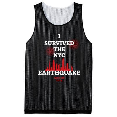 I Survived The Nyc Earthquake 5th April 2024 Mesh Reversible Basketball Jersey Tank