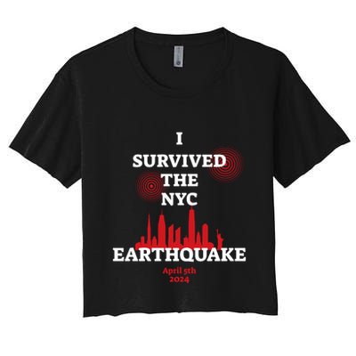 I Survived The Nyc Earthquake 5th April 2024 Crop Top