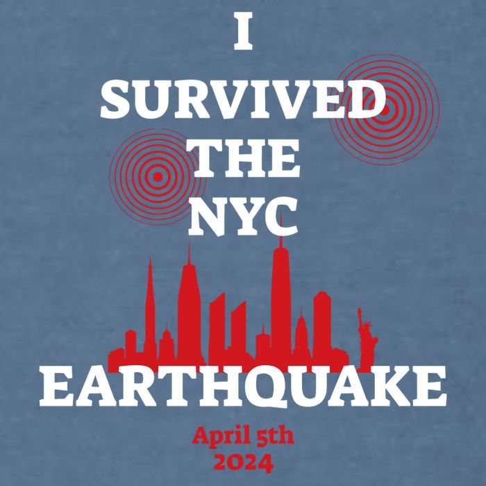 I Survived The Nyc Earthquake 5th April 2024 Garment-Dyed Sweatshirt