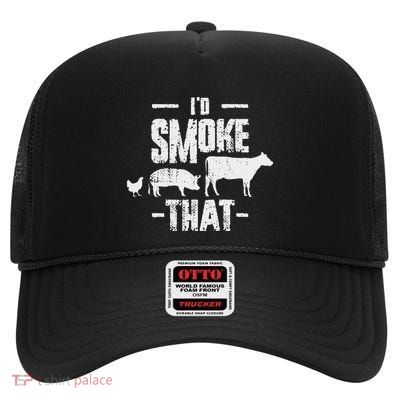 Id Smoke That High Crown Mesh Back Trucker Hat
