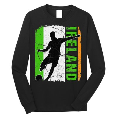 Ireland Soccer Team Irish Flag Jersey Football Fans Long Sleeve Shirt