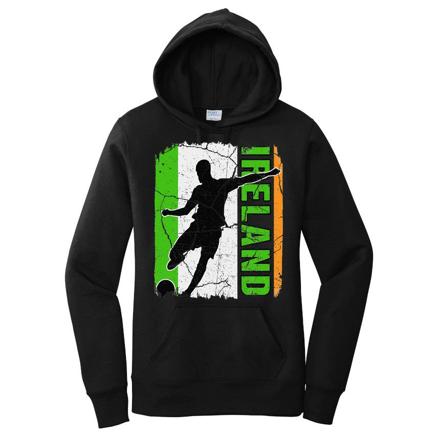 Ireland Soccer Team Irish Flag Jersey Football Fans Women's Pullover Hoodie