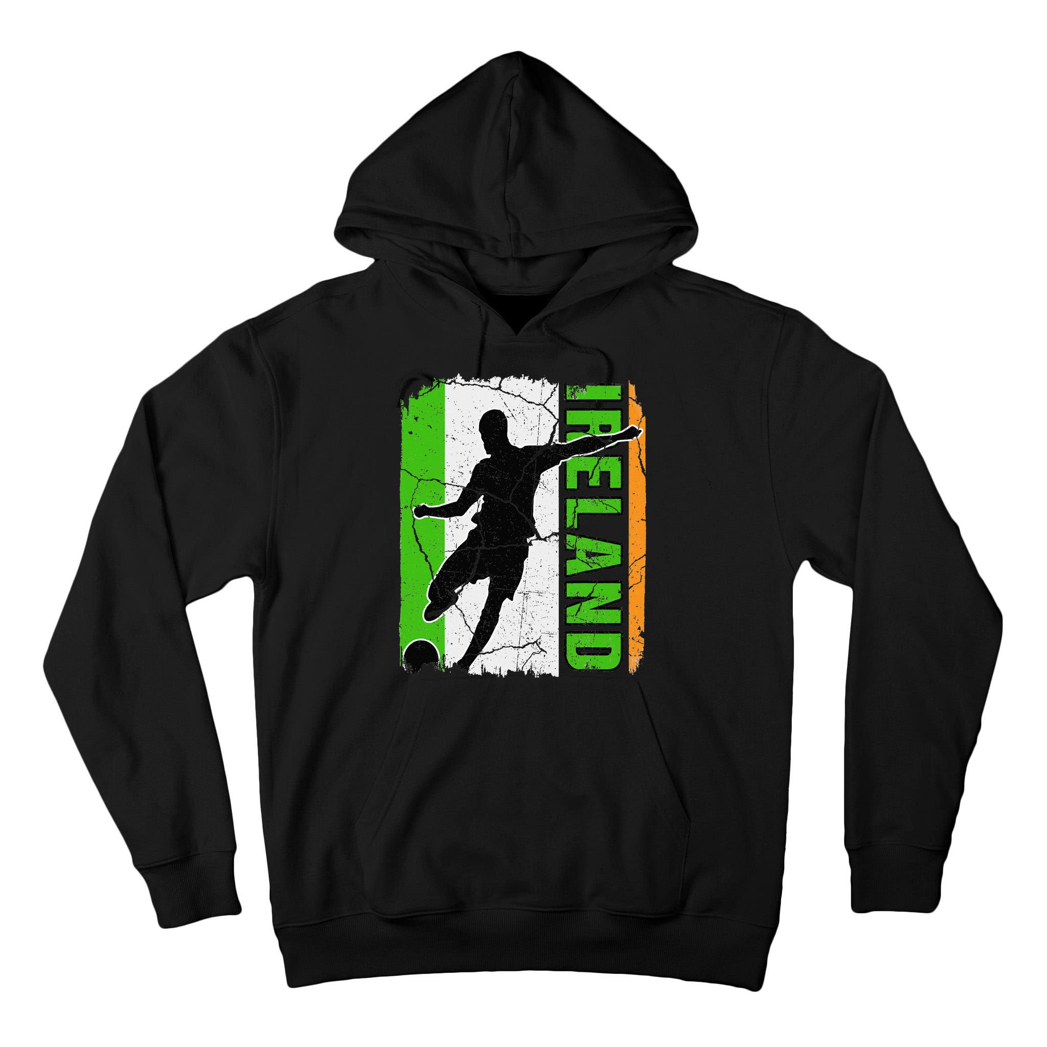 Ireland Soccer Team Irish Flag Jersey Football Fans Tall Hoodie