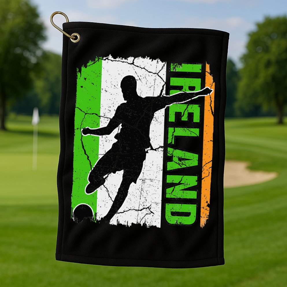 Ireland Soccer Team Irish Flag Jersey Football Fans Golf Towel