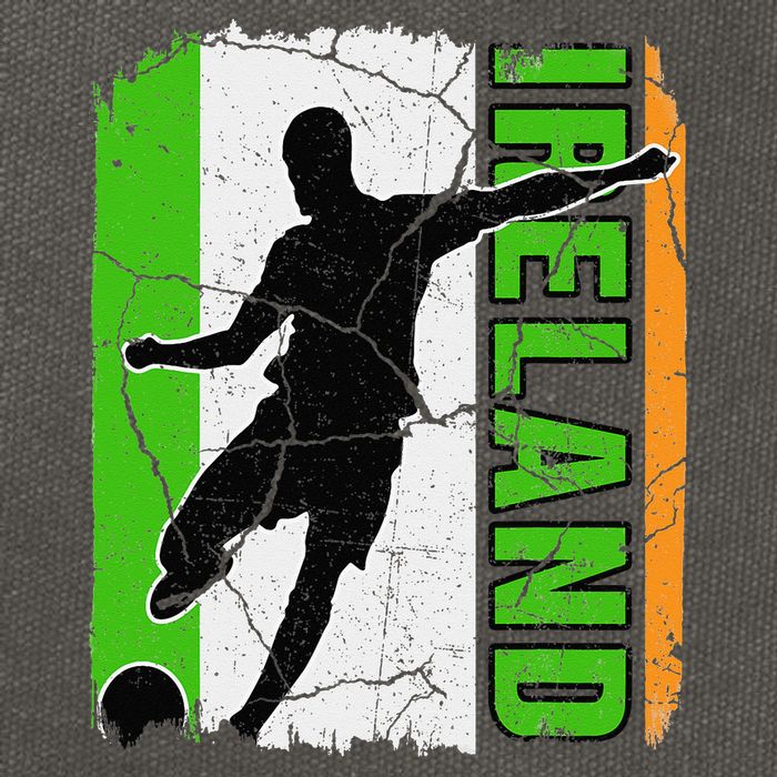 Ireland Soccer Team Irish Flag Jersey Football Fans Cotton Canvas Backpack