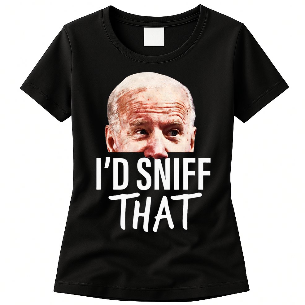 ID Sniff That. Anti Joe Biden Womens T-Shirt