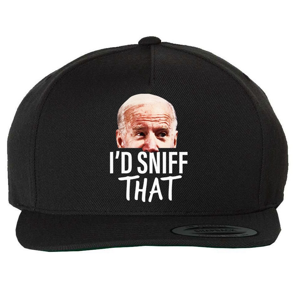ID Sniff That. Anti Joe Biden Wool Snapback Cap