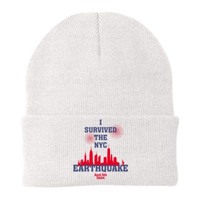 I Survived The Nyc Earthquake 5th April 2024 Knit Cap Winter Beanie