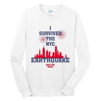 I Survived The Nyc Earthquake 5th April 2024 Tall Long Sleeve T-Shirt