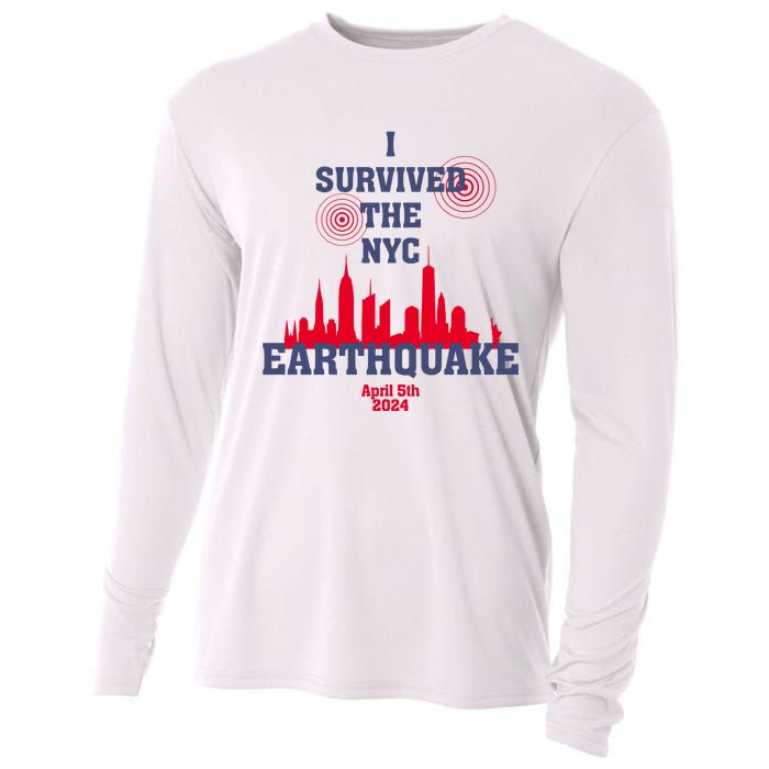 I Survived The Nyc Earthquake 5th April 2024 Cooling Performance Long Sleeve Crew