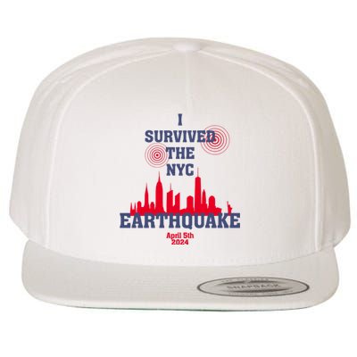 I Survived The Nyc Earthquake 5th April 2024 Wool Snapback Cap