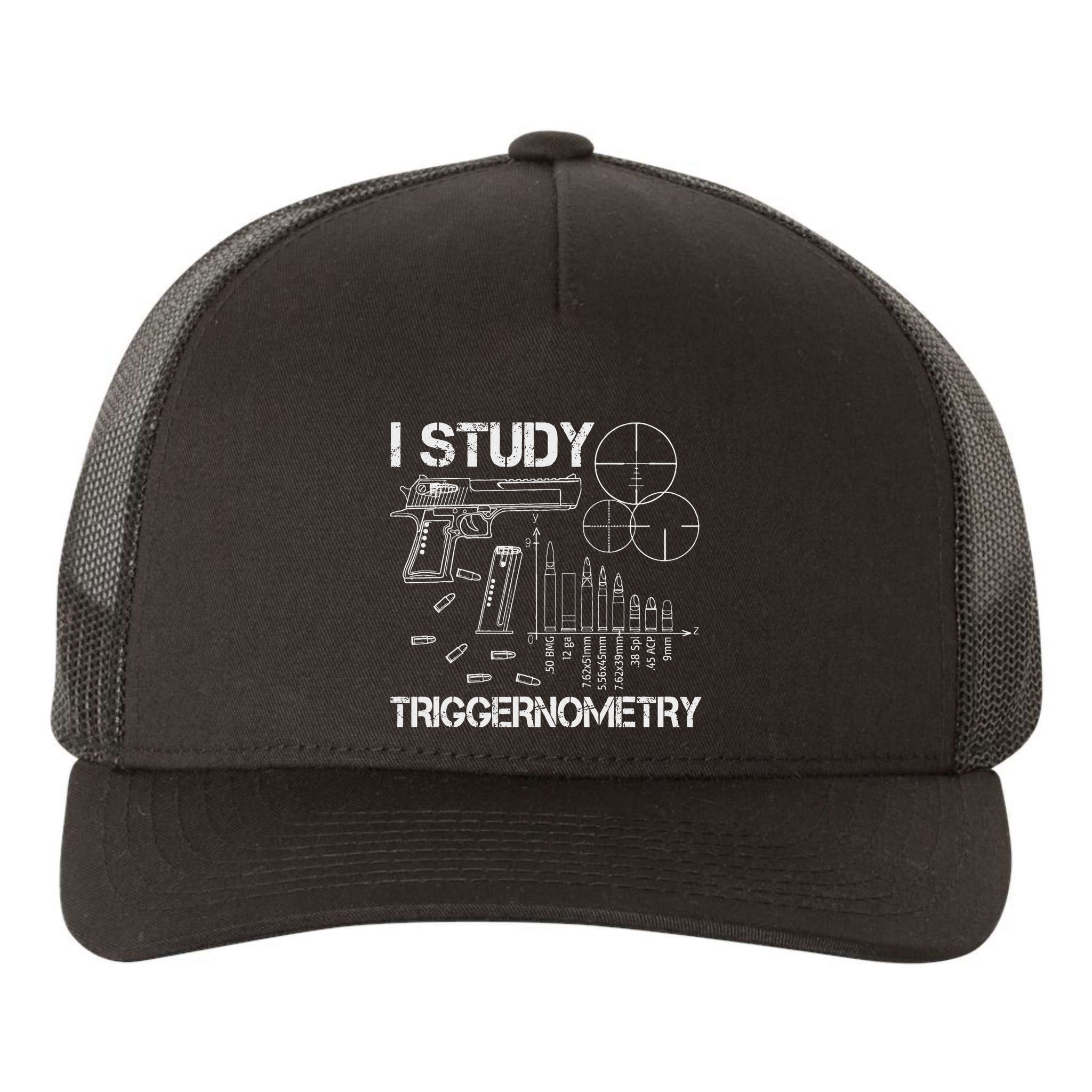 I Study Triggernometry Gun Yupoong Adult 5-Panel Trucker Hat