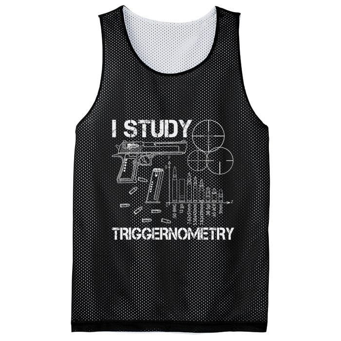 I Study Triggernometry Gun Mesh Reversible Basketball Jersey Tank