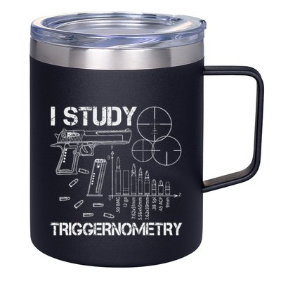 I Study Triggernometry Gun 12oz Stainless Steel Coffee Mug