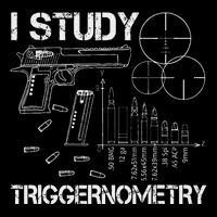 I Study Triggernometry Gun Youth Performance Sprint T-Shirt