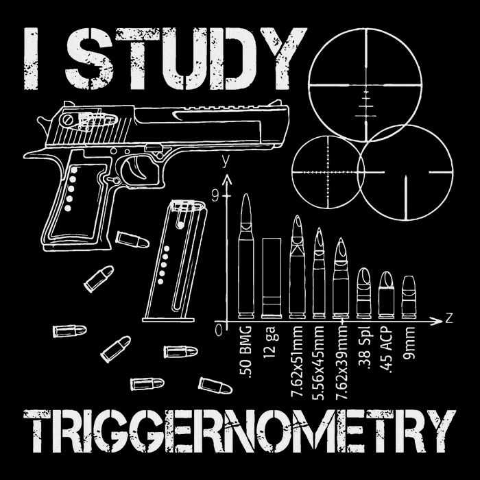 I Study Triggernometry Gun Youth Performance Sprint T-Shirt