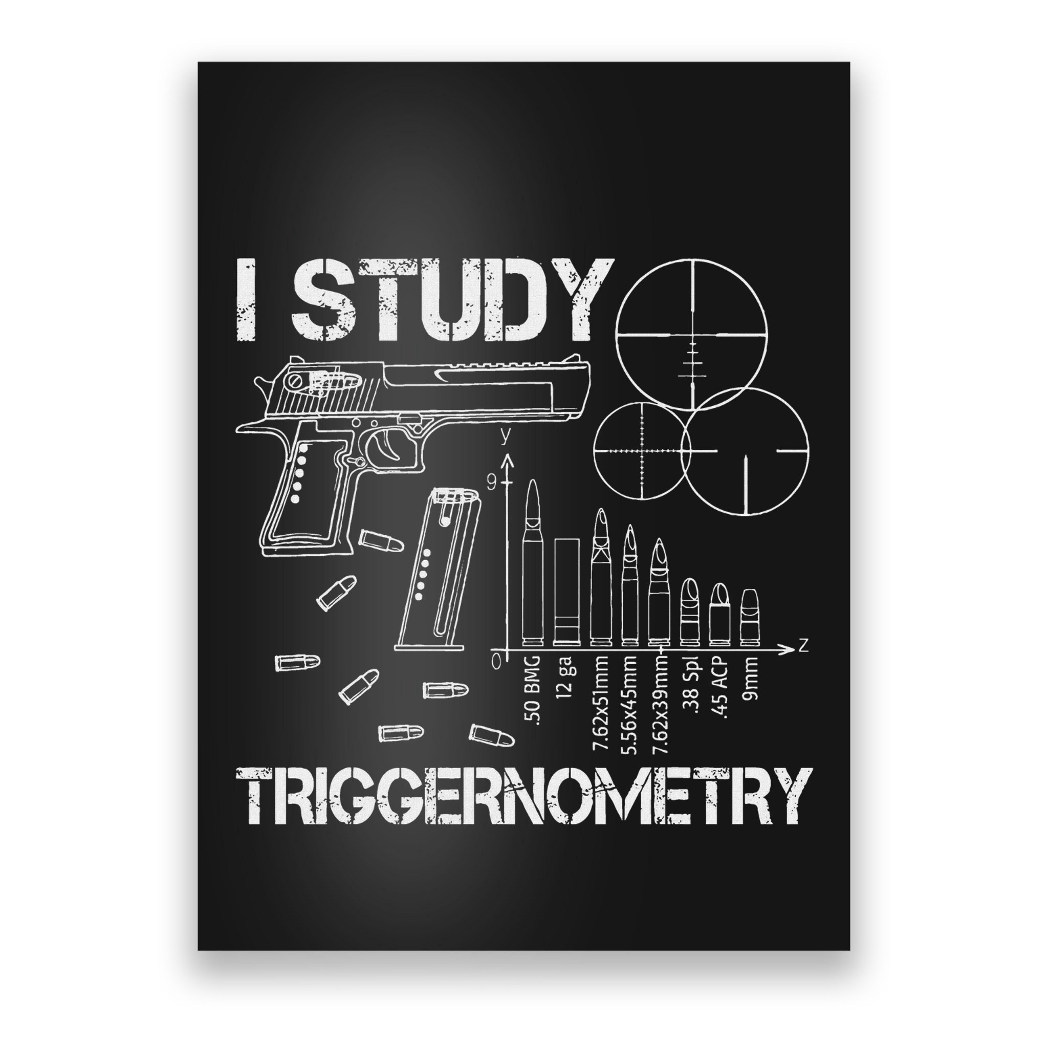 I Study Triggernometry Gun Poster