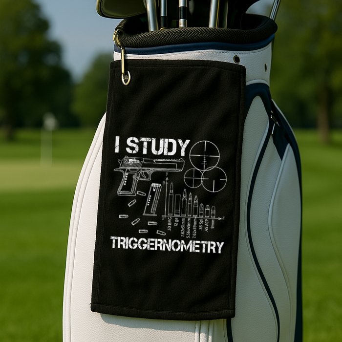 I Study Triggernometry Gun Golf Towel