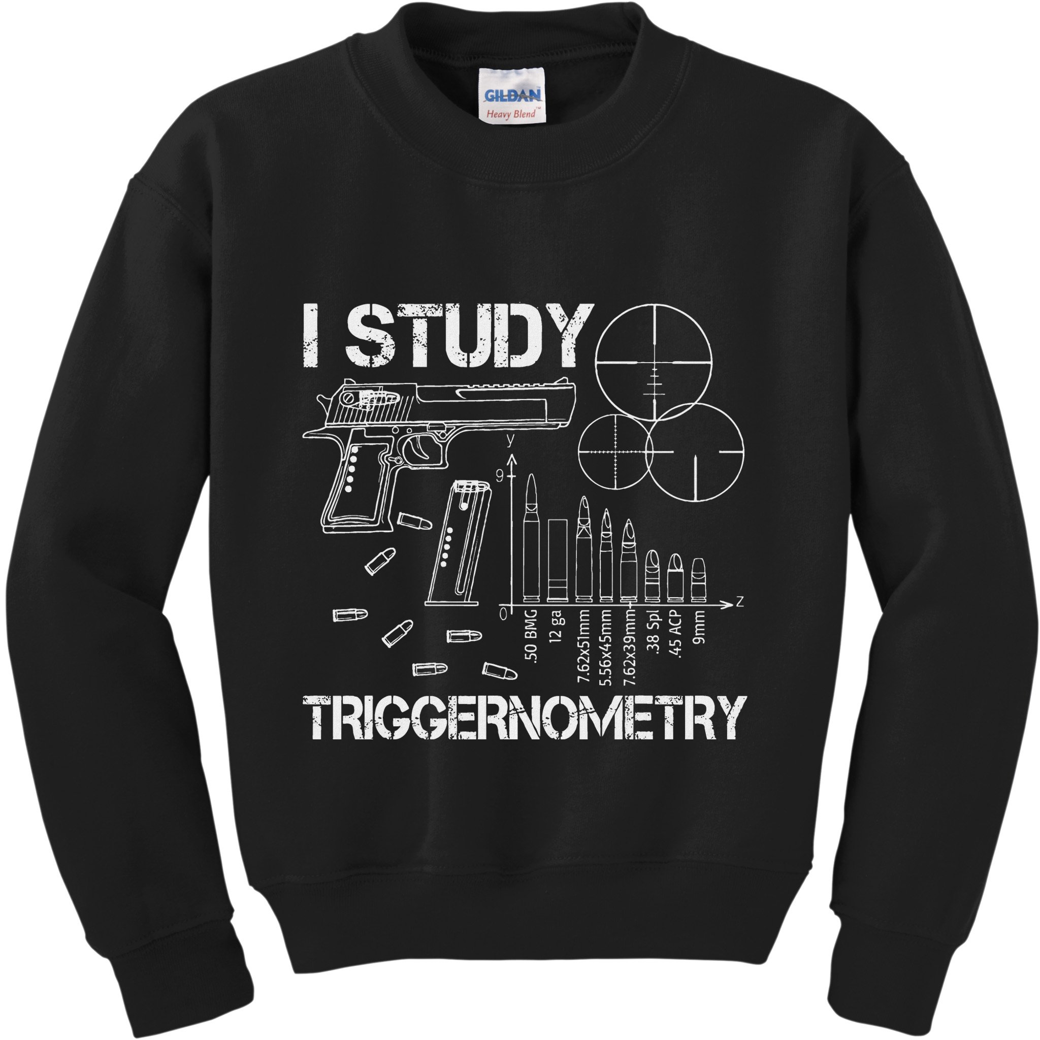 I Study Triggernometry Gun Kids Sweatshirt