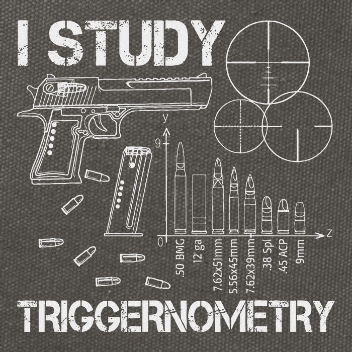 I Study Triggernometry Gun Cotton Canvas Backpack