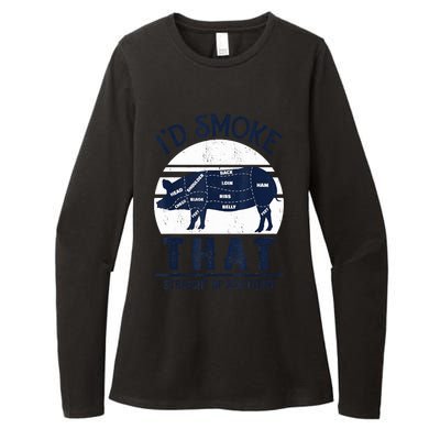 Id Smoke That Straight Up Southern Pig Vintage Womens CVC Long Sleeve Shirt